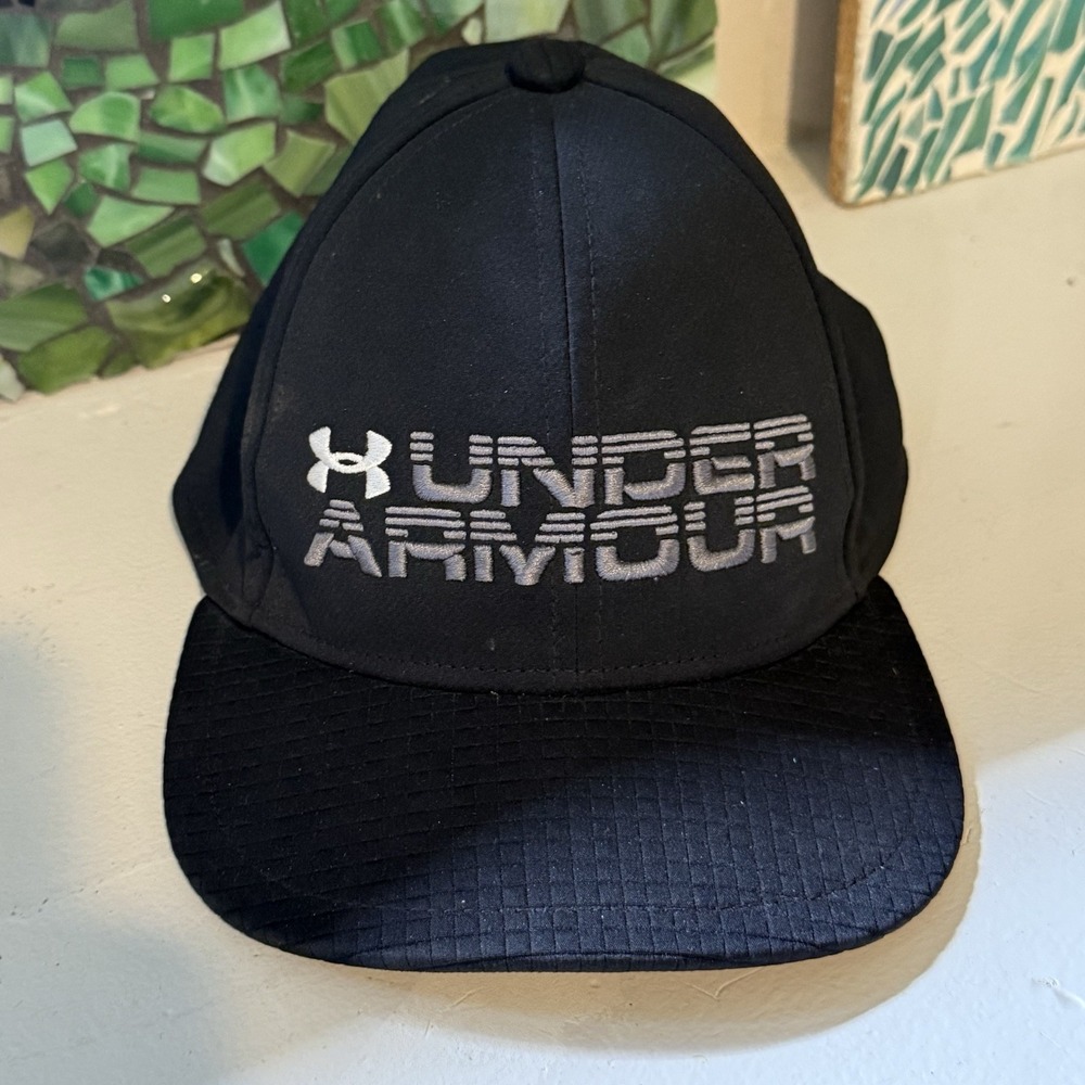 Under Armour Hat Cap Snapback Black Running‎ Gym Training Mens